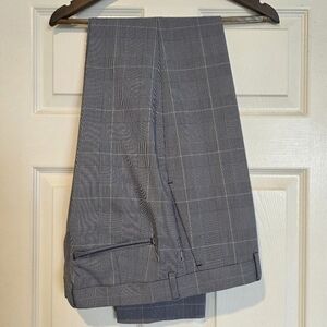 Navy Plaid Trousers